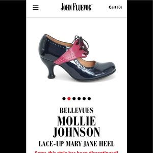 John Fluevog Bellevues Mollie Johnson Lace-Up Mary-Jane Heels, size 5
